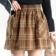 【大きいサイズ】 ウール風チェック柄ミニスカート 大きいサイズ レディース スカート ボトムス ミニ