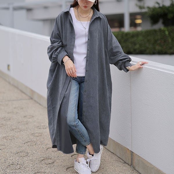 大きいサイズ】 花柄ボウタイシャツワンピース 大きいサイズ