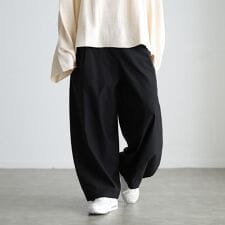 【大きいサイズ】 裏起毛蓄熱保温ストレッチバレルパンツ 大きいサイズ レディース パンツ ズボン 冬