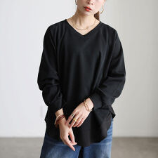 【大きいサイズ】 裾シフォン切り替えラグランプルオーバー 大きいサイズ レディース トップス 長袖