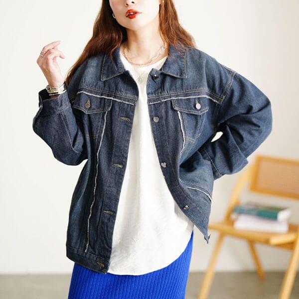 ニットドッキングデニムジャケット | ブージュルード(Bou Jeloud