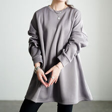 【大きいサイズ】 裏起毛フレアチュニック 大きいサイズ レディース チュニック 長袖 ロング 裏起毛