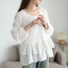 【大きいサイズ】 楊柳カシュクールブラウス＆ペプラムキャミソール2点セット 大きいサイズ レディース