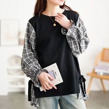 【大きいサイズ】 サイドリボン重ね着風キャンディ袖トップス 大きいサイズ レディース トップス 長袖