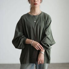 【大きいサイズ】 スラブオーバーサイズプルオーバー 大きいサイズ  レディース トップス カットソー