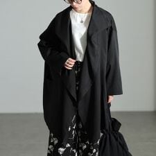 【大きいサイズ】 ルーズネック オーバーサイズ 変形 ジャケット 大きいサイズ レディース アウター