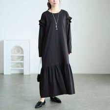 【大きいサイズ】 フリルショルダーコットンティアードワンピース 大きいサイズ  レディース