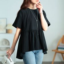 【大きいサイズ】 吸水速乾＆UVカットペプラムプルオーバー 大きいサイズ  レディース トップス