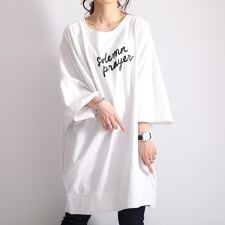 【3L-5L】ビッグTシャツプリントワンピース