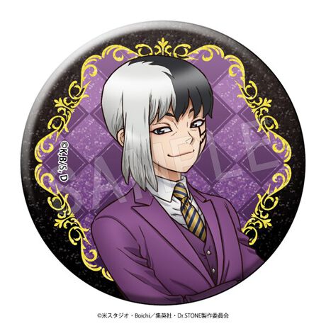 原画展Dr.stone あさぎりゲンカラースーツ缶バッジ 10個