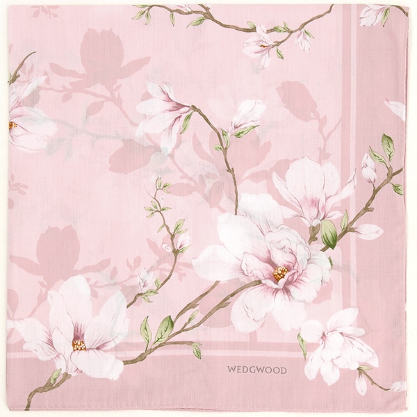 ウェッジウッド 大判プリントハンカチ マグノリア 【WEDGWOOD