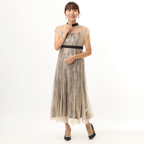 結婚式/パーティ/二次会/イベント/謝恩会/成人式に♪】配色レース 