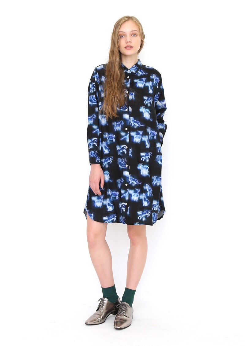 レディース コラボレーションシャツワンピース パトローナスパターン ハリー ポッター グラニフ Graniph ファッション通販 マルイウェブチャネル Ca000 1 77 01