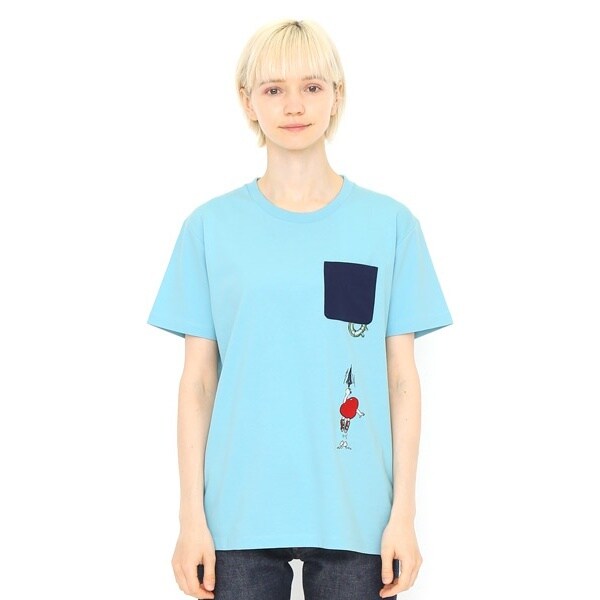 ユニセックス】コラボレーションTシャツ/だるまちゃんと浮き輪