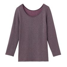 グンゼ(GUNZE)の【ホットマジック】【寒さ知らず】8袖インナー(えりあき広め)