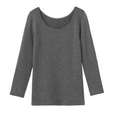 グンゼ(GUNZE)の【ホットマジック】【寒さ知らず】8袖インナー(えりあき広め)