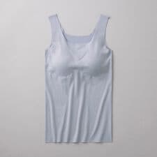 【KIREILABO】【肌側綿100％】【タンクトツプ（パッド付）】