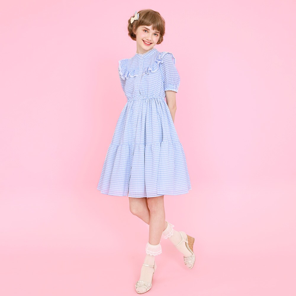 Emily Temple cute ワンピース ホルターネック チェック ▽Emily Temple cute ワンピース ホルターネック チェック（Tiny