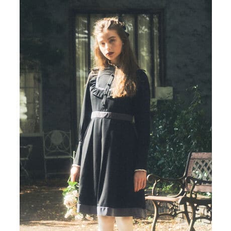 ベロアリボン使いヴィクトリアワンピース 洗える フィント Fint 40ae02j015 ファッション通販 マルイウェブチャネル