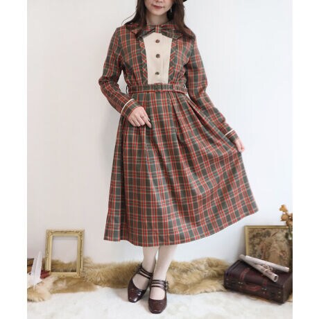 ヨーク切替ボウタイチェックワンピース 洗える フィント Fint 40ae02j016 ファッション通販 マルイウェブチャネル