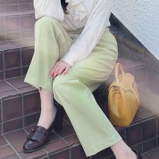 センタープレスタックパンツ【洗える】