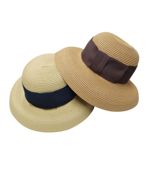 帽子 ハット 「洗える」グログランリボン ハット レディース 23区