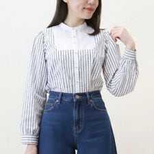 フィント(FINT)の【洗える】ヨーク切替ストライプシャツ