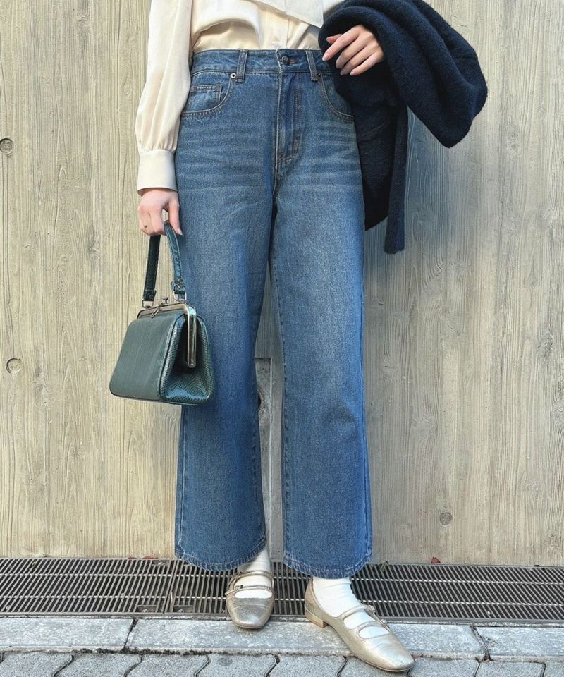 6サイズ展開/34/44】ステッチ入りバギージーンズ | デシグアル