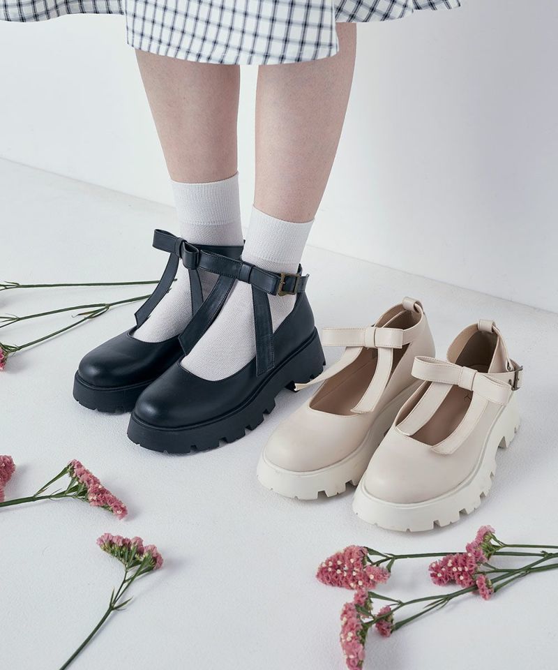 フィント　ビッグリボン厚底パンプス 再入荷！サイズ展開あり】ビッグリボン厚底パンプス | フィント