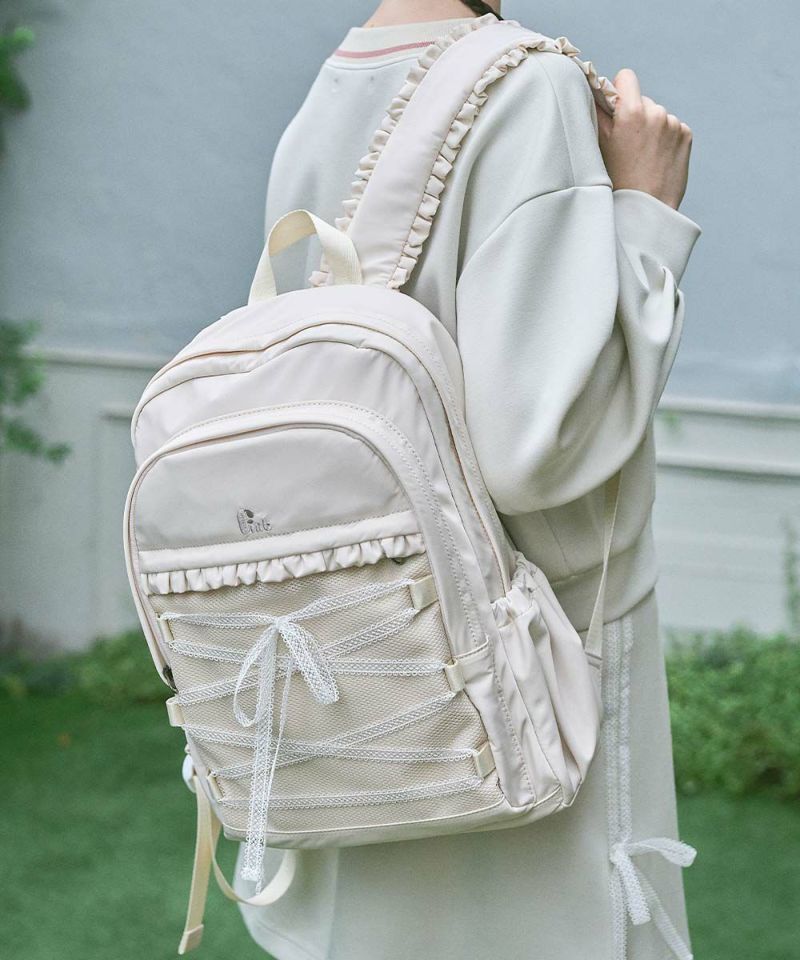 F i.n.t レースアップメッシュポケットリュック フィント F i.n.t レースアップメッシュポケットリュック