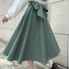 【サイズ展開あり・新色追加】コルセットベルト2wayフレアースカート