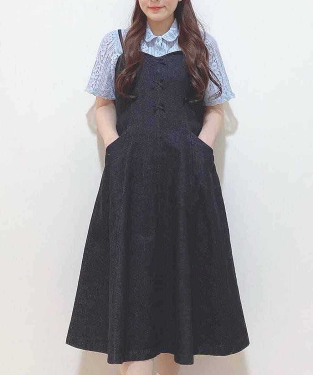 【JILL STUART】リネンタイプライターギャザーワンピース JILL STUART】リネンタイプライターギャザーワンピース
