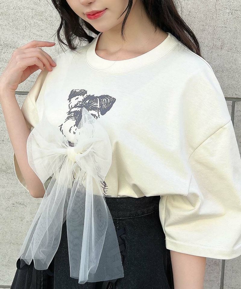 ビジューエンブロイダリーロゴTシャツ／ウォッシャブル | フレイ