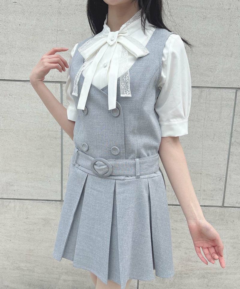 フィント F i.n.t フラワーシードパッケージ柄開衿ワンピース