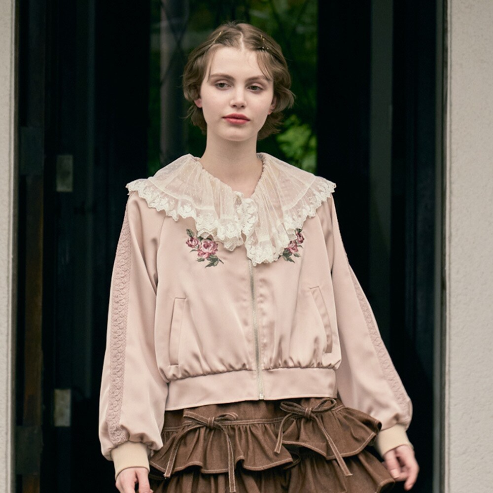 バックローズ刺繍サテンブルゾン | フィント(FINT) | マルイ