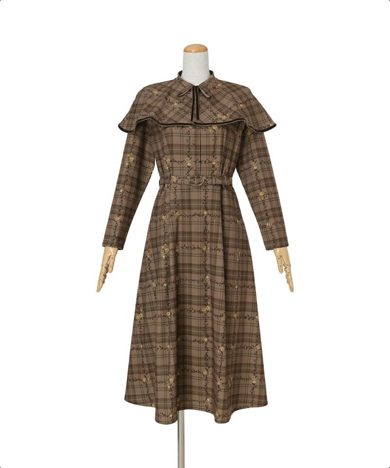 サンリオコラボ】ビッグクレリックカラー5分袖ワンピース