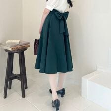 【3サイズ展開あり】コルセットベルト2wayフレアースカート