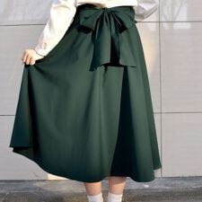 【3サイズ展開あり】コルセットベルト2wayフレアースカート