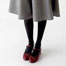 【サイズ展開あり】ストラップ付きリボンバレエシューズ　セレモニー