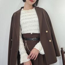 フィント(FINT)の【洗える】カットフリルフレアースリーブトップス