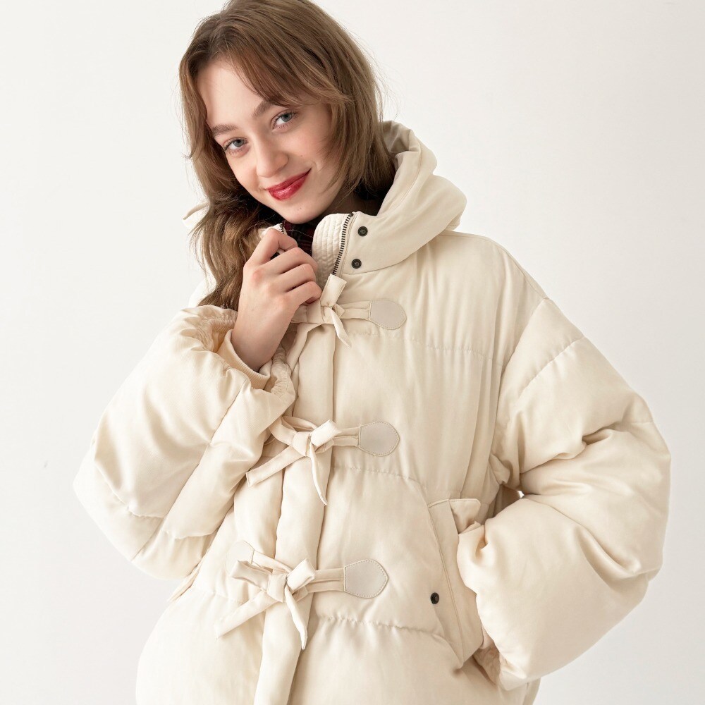 ◇【WEB限定】【TAION/タイオン】別注ダイヤキルトショートダウン(裾