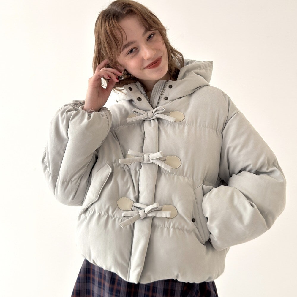 ◇【WEB限定】【TAION/タイオン】別注ダイヤキルトショートダウン(裾