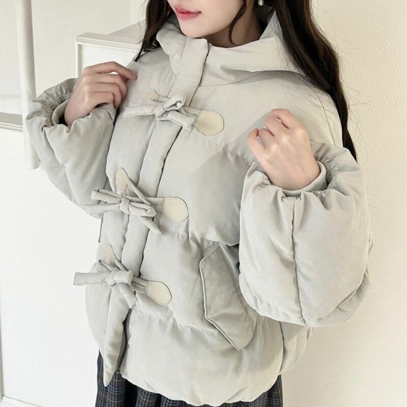 ふわふわ】リボン釦ダッフルエコダウンコート | フィント(FINT