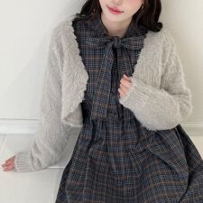 フィント(FINT)の【洗える】ポワルフェザーニットボレロ