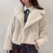 【2WAY】ビッグカラーボアコート