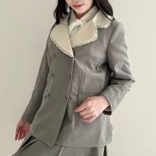 ダブル釦クレリックジャケット　洗える/セットアップ可能/セレモニー