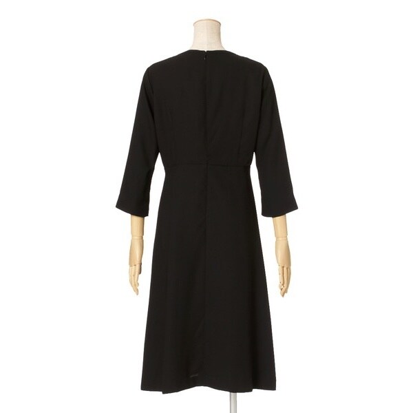 ブラックフォーマル】 【サイズ展開】ヨークレース使いワンピース 喪服