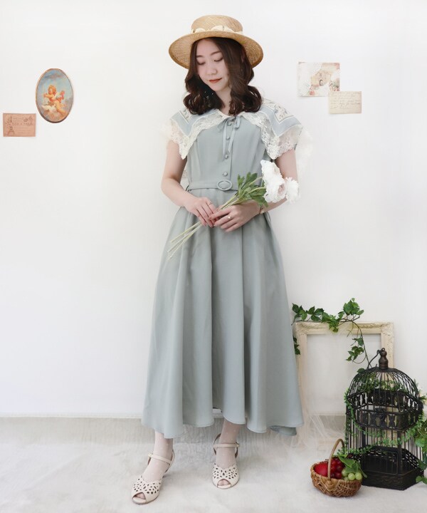 新作揃え An スカーフリメイク衿付きロングワンピース Angelus Another ワンピース Oyostate Gov Ng