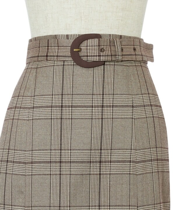 インバーテッドプリーツチェックタイトスカート | アンアナザー  