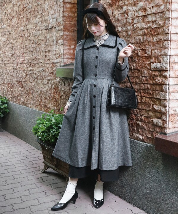 別珍パイピング使いツイードワンピースコート アンアナザーアンジェラス Ninki Yasui ロングワンピース Watanegypt Tv 別珍パイピング使いツイードワンピースコート アンアナザーアンジェラス Ninki Yasui ロングワンピース Watanegypt Tv